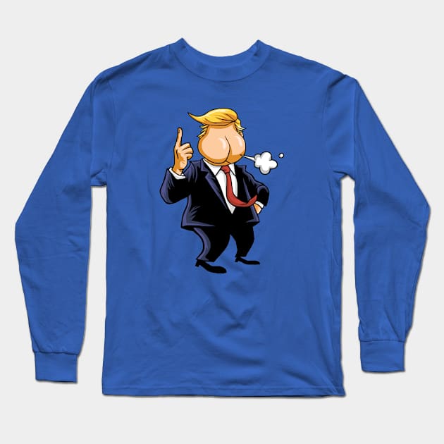 Trump Talks Hot Air Long Sleeve T-Shirt by sanseffort